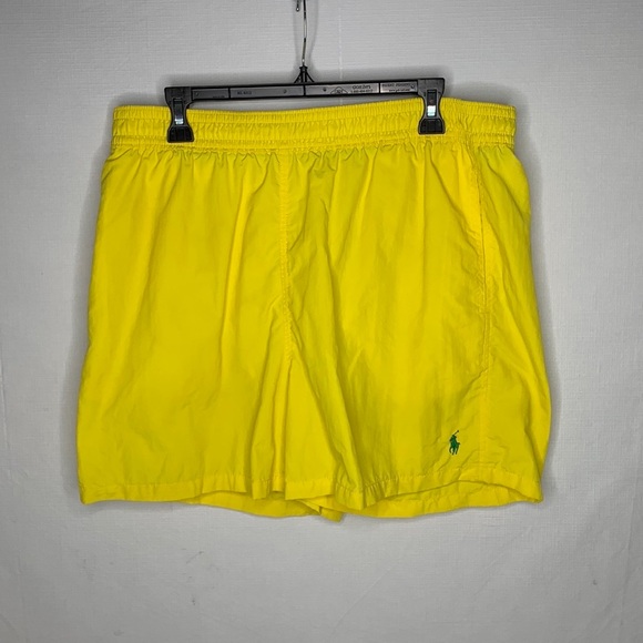 Polo Ralph Lauren Other - Polo Ralph Lauren Yellow Nylon Brief Lined Swim Trunks Swim Shorts Men's